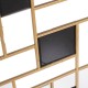 Consola Cubil cristal metal dorado detalle cuadrados rectángulos