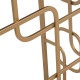 Consola Cubil cristal metal dorado detalle cuadrados esquinas curvas