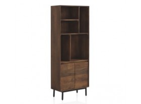 Librería Modron madera maciza marrón 60X30X160