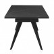Mesa de comedor extensible Abarta cerámica negro 180/260X95