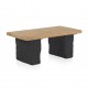 Mesa de centro Cailleach madera y poliresina negro 110X60X45