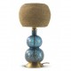 Lámpara de mesa Dierdre cristal azul 26X26X51