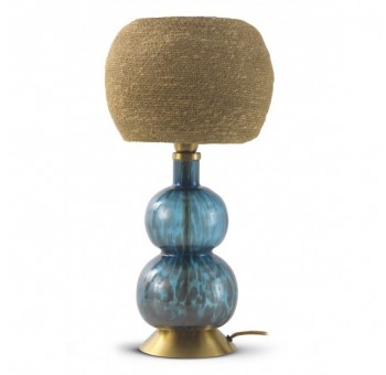 Lámpara de mesa Dierdre cristal azul 26X26X51