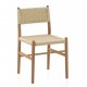 Pack 4 sillas Micena madera trenzado 44X50X77