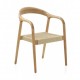 Pack 4 sillas Olimpias madera trenzado 57X54X78