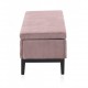 Banco pie de cama baúl Bastet tapizado rosa 140X52X48