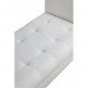Banco pie de cama baúl Amone tapizado blanco 150X43X60
