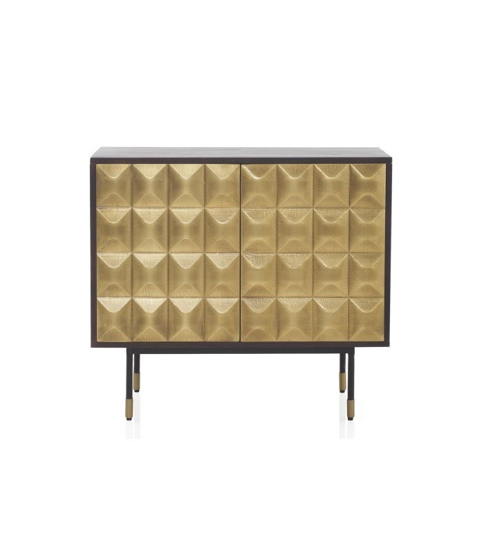 Aparador Atum madera maciza y dorado 85X40X75