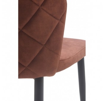 Silla Anuket tapizado marrón 46X60X87