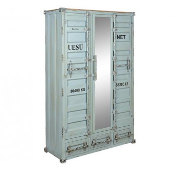 Armario Container azul celeste 112X46X174