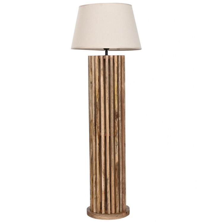 Lámpara de pie Bennu madera natural sin pantalla 25X25X102