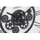 Reloj pared maquinaria movimiento continuo negro