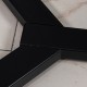 Mesa comedor Larze cristal templado patas metal negro