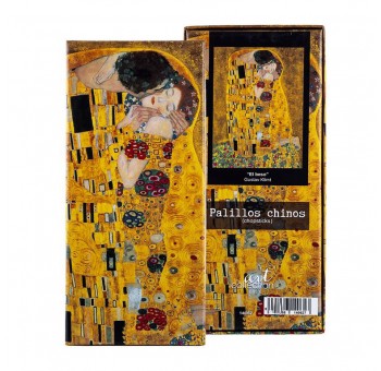 Palillos chinos 5 juegos en caja regalo El Beso Gustav Klimt