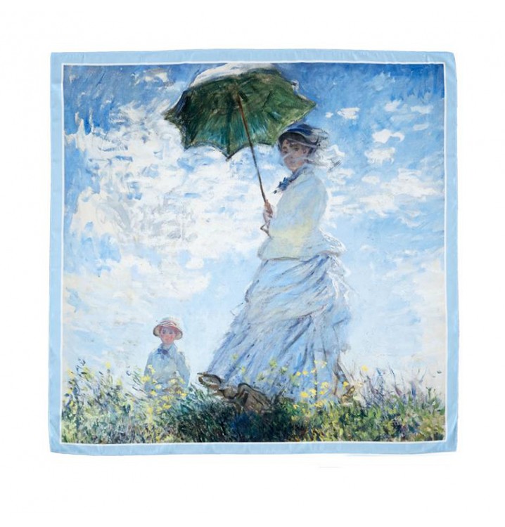 Pañuelo cuello decorado Mujer con sombrilla Monet en caja