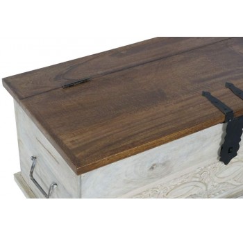 Arcón baúl Mandulis madera reciclada natural 90X41X45