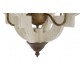 Lámpara de techo Khepri madera blanca decapada gris 63X63X74