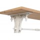 Mesa de comedor Lasaz madera blanca y natural 180X90X77,5