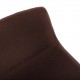 Taburete bar Hajnalka tapizado marrón 49x42x88