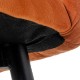Silla Flinger terciopelo naranja patas metal negro