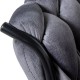 Silla Paliss terciopelo gris patas metal negro