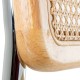 Silla Palmir madera mimbre natural patas metal cromado