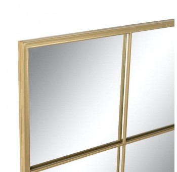 Espejo ventana metal dorado 90x120