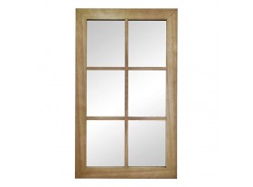 Espejo ventana madera natural 60x2x100