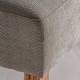 Silla Yori tapicería gris y natural 51x60x94