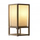 Lámpara de mesa Asuka madera poliéster blanco 12x12x25