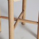 Taburete redondo Tunder madera natural y cuerda 40x40x44