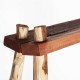 Escalera toallero Haruo madera natural 55x65x127