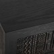 Mesita de noche Isao madera gris negro 45x35x55