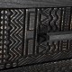 Mesita de noche Isao madera gris negro 45x35x55