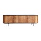 Mueble Tv Koigui madera natural y mármol 170x40x50