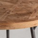 Mesa de comedor Ediens hierro y madera de abeto 120x120x78