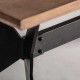 Mesa de comedor Kageny madera y metal 160x90x76