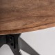 Mesa de comedor redonda Kageny madera y metal 120x120x76