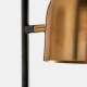 Lámpara aplique pared Privas dorado y negro