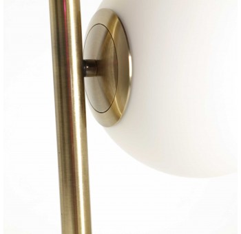 Lámpara de pie Thiesi blanco oro 40x18x157