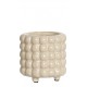 Macetero cerámica Gildeon beige pequeño 10x10x10