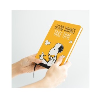Cuaderno tapa rígida de lux Snoopy amarillo