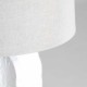 Lámpara de mesa Alleso cerámica blanca 38x38x60