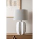 Lámpara de mesa Alleso cerámica blanca 38x38x60