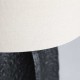 Lámpara de mesa Alleso cerámica negra 38x38x60