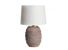 Lámpara de mesa Kurila cerámica marrón 40x40x65