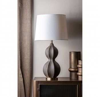 Lámpara de mesa Amille marrón oscuro oro 40x40x79