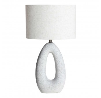 Lámpara de mesa Lecco cerámica blanca 38x26x69