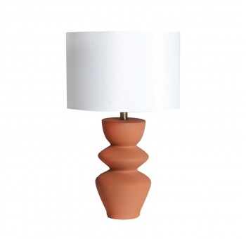 Lámpara de mesa Moriate cerámica marrón 38x38x64