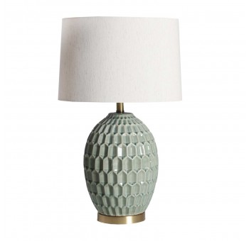 Lámpara de mesa Cailar cerámica verde 41x41x66